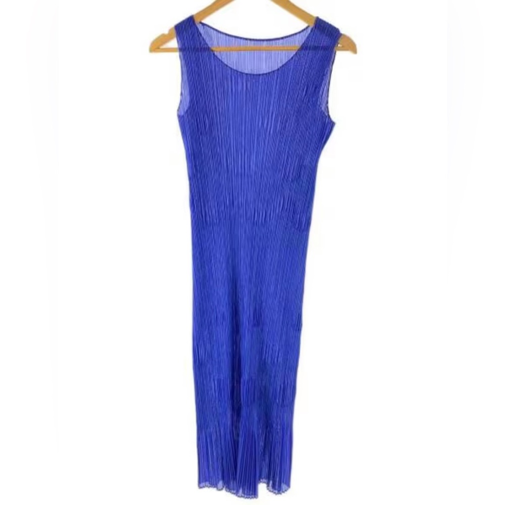RARE Issey Miyake Pleats Please Blue Dress in Size 3
